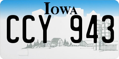 IA license plate CCY943