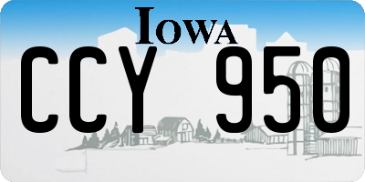 IA license plate CCY950