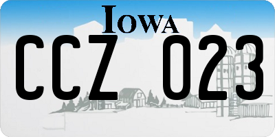 IA license plate CCZ023