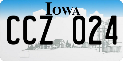 IA license plate CCZ024