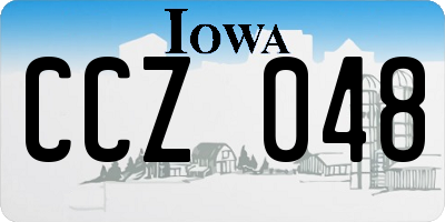 IA license plate CCZ048