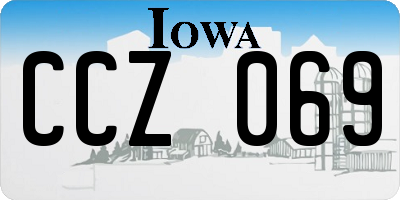 IA license plate CCZ069