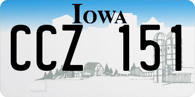 IA license plate CCZ151