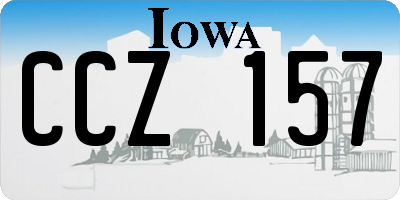 IA license plate CCZ157