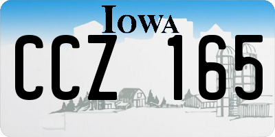 IA license plate CCZ165