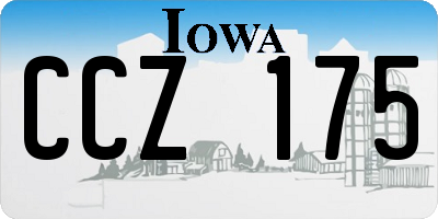 IA license plate CCZ175