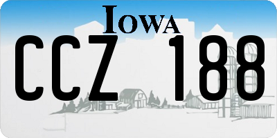 IA license plate CCZ188