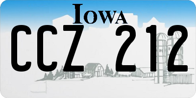 IA license plate CCZ212