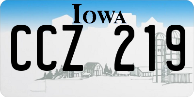 IA license plate CCZ219