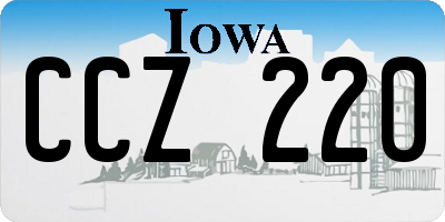 IA license plate CCZ220