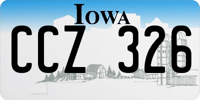 IA license plate CCZ326