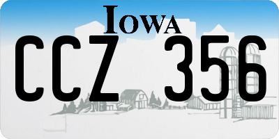 IA license plate CCZ356