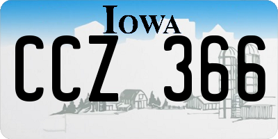 IA license plate CCZ366