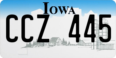 IA license plate CCZ445