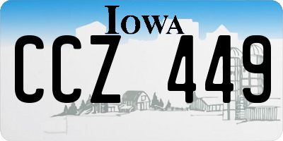 IA license plate CCZ449