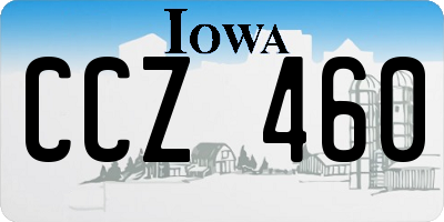 IA license plate CCZ460