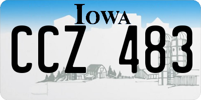 IA license plate CCZ483