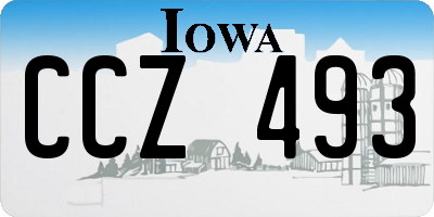 IA license plate CCZ493