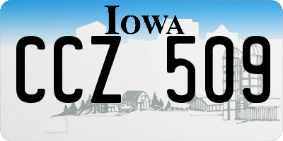 IA license plate CCZ509