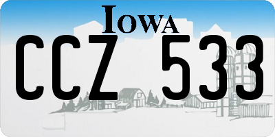 IA license plate CCZ533
