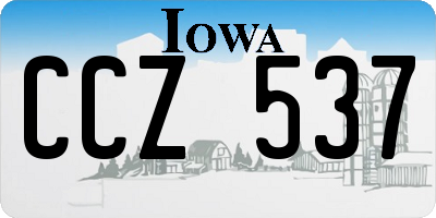 IA license plate CCZ537