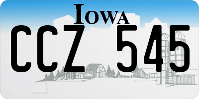 IA license plate CCZ545