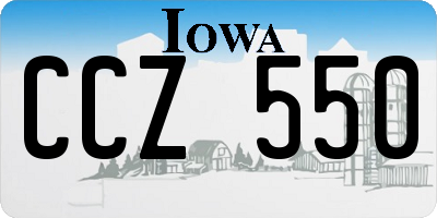 IA license plate CCZ550