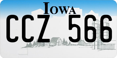 IA license plate CCZ566