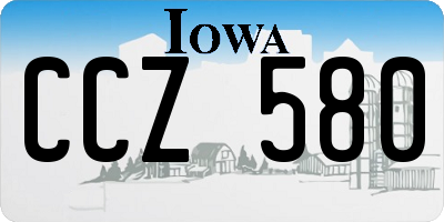 IA license plate CCZ580