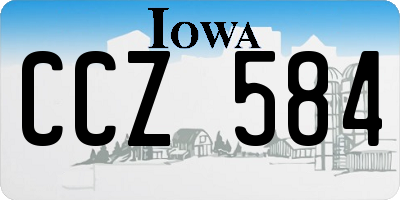 IA license plate CCZ584