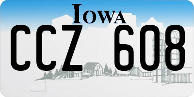 IA license plate CCZ608