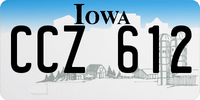 IA license plate CCZ612