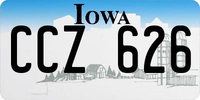 IA license plate CCZ626