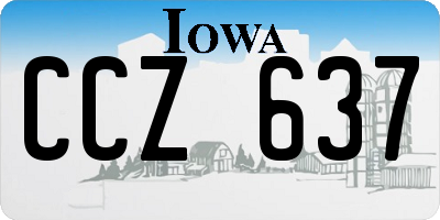 IA license plate CCZ637