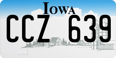 IA license plate CCZ639