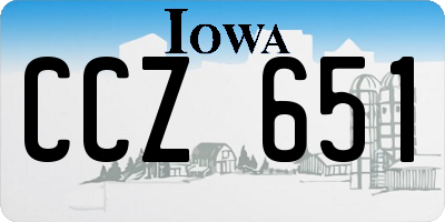 IA license plate CCZ651