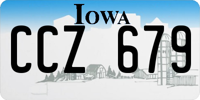 IA license plate CCZ679