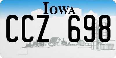 IA license plate CCZ698