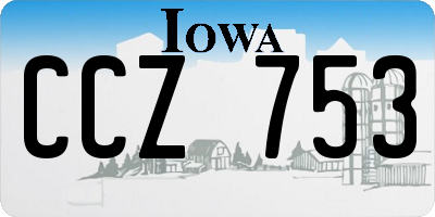 IA license plate CCZ753