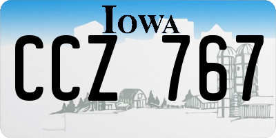 IA license plate CCZ767