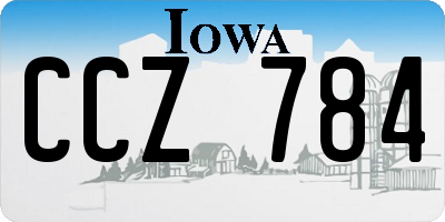 IA license plate CCZ784