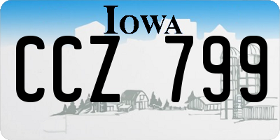 IA license plate CCZ799