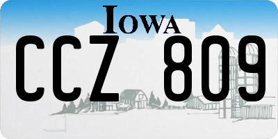 IA license plate CCZ809