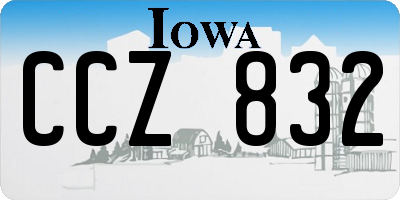 IA license plate CCZ832