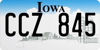 IA license plate CCZ845