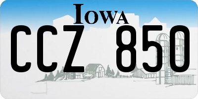 IA license plate CCZ850