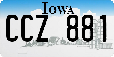 IA license plate CCZ881