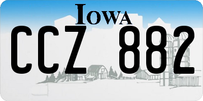 IA license plate CCZ882
