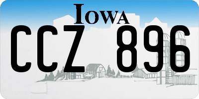 IA license plate CCZ896