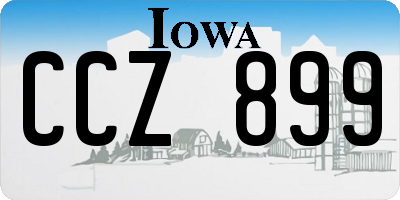 IA license plate CCZ899